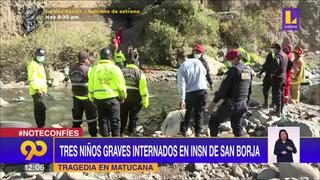 Accidente en Matucana: Tres niños en estado grave en el INS de San Borja