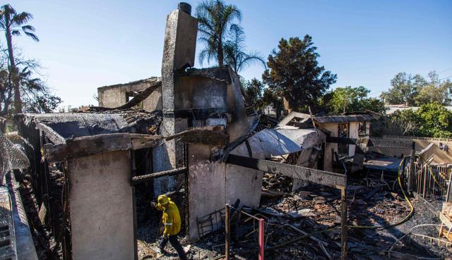 El Servicio Nacional de Meteorología informó que, aunque las alertas rojas seguirán vigentes en la zona de Los Ángeles y Ventura, las condiciones han mejorado. (Foto: AFP)