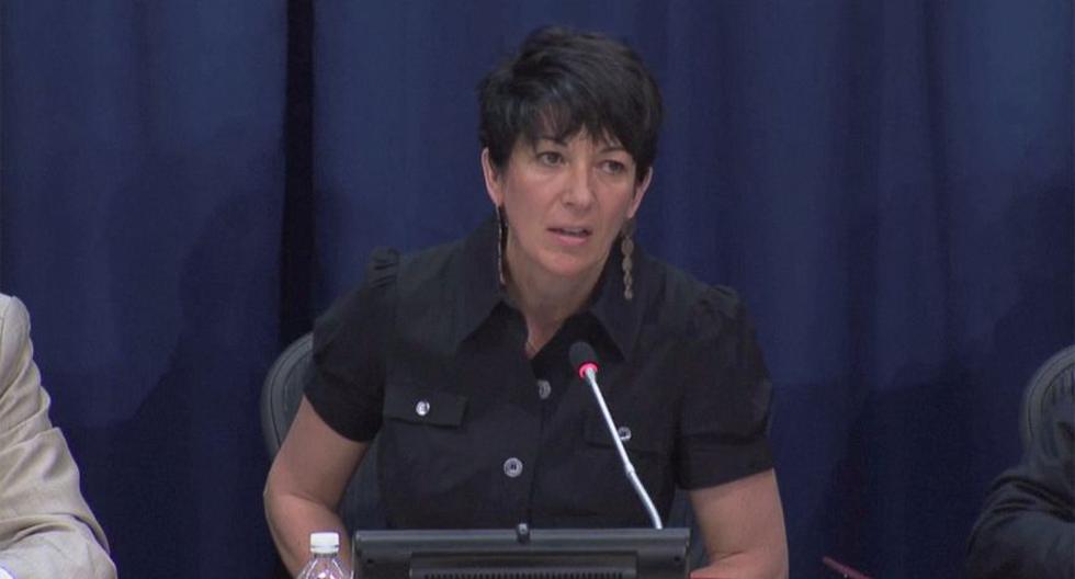 Ghislaine Maxwell, asociada desde hace mucho tiempo del traficante sexual acusado Jeffrey Epstein, durante una conferencia de prensa sobre los océanos y el desarrollo sostenible en las Naciones Unidas en Nueva York, Estados Unidos. (Foto: REUTERS).