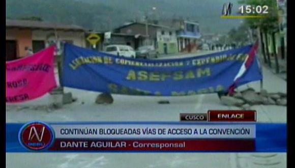 Cusco: carretera hacia La Convención continúa bloqueada