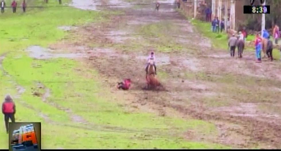 Una tradicional carrera de caballos dejó decenas de heridos en Huancavelica. (Foto: Canal N)