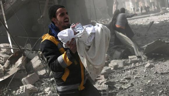 Los bombardeos han dejado un número indeterminado de niños muertos o heridos.