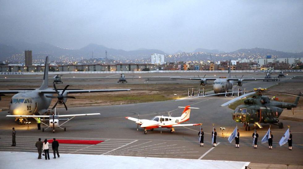 En la Base A&eacute;rea Las Palmas, ubicada en Surco, se presentaron las nuevas aeronaves adquiridas por el Per&uacute; en favor de las Fuerzas Armadas. (Foto: Ministerio de Defensa del Per&uacute;)
