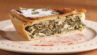 Pastel de acelga y champiñones