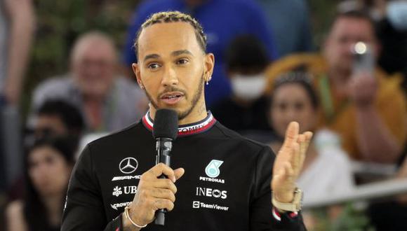 Lewis Hamilton, siete veces campeón de la F1, hizo el anuncio en Dubái. (Foto: AFP)