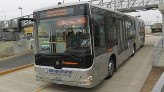 Metropolitano: pasaje en buses aumentará a S/. 2,50 desde el 20