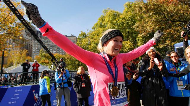 Caroline Wozniacki corrió Maratón de New York y llegó a la meta - 1