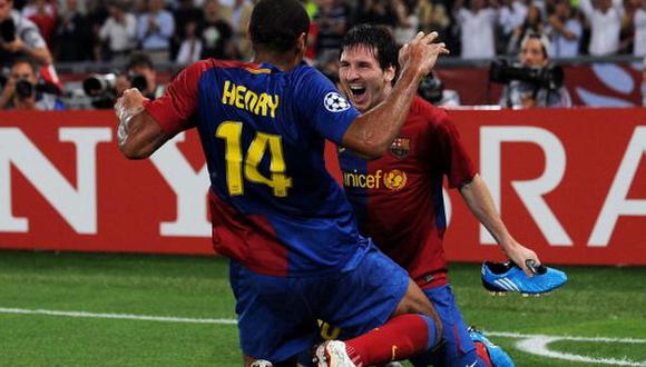 Lionel Messi y Thierry Henry jugaron juntos en Barcelona.