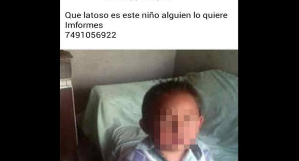 Madre intenta vender a su hijo y escandaliza México. (Foto: Captura Facebook)