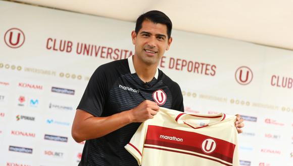 Enzo Gutiérrez fue presentado como nuevo jugador de Universitario. (Foto: Prensa U)