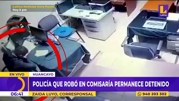 Policía roba laptop en comisaría de Huancayo. (Foto: Latina)