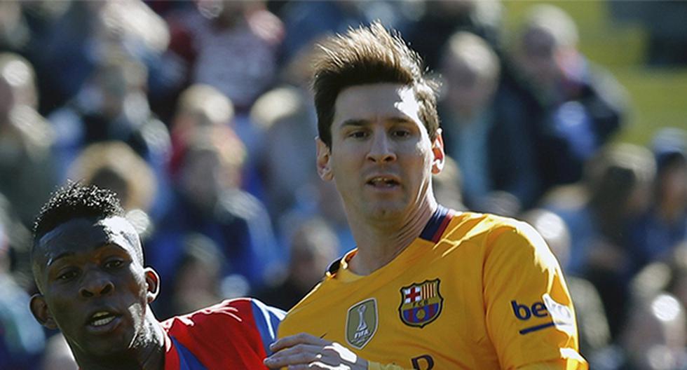 A Lionel Messi le apagaron su grito de gol ante Levante. El astro del Barcelona estaba habilitado pero el árbitro anuló su tanto (Foto: EFE)