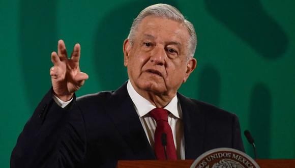 El presidente de México, Andrés Manuel López Obrador, habla durante su conferencia de prensa matutina diaria en la Ciudad de México. (Foto: Pedro PARDO / AFP).