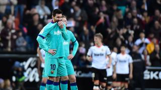 Barcelona, con Messi, no pudo con Valencia en Mestalla por la Liga Santander [VIDEO]