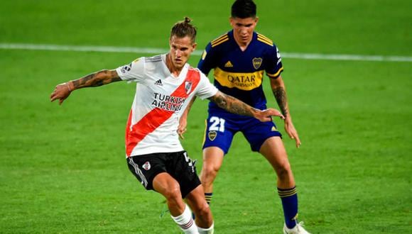 Formación de River Plate y Boca Juniors para el Superclásico argentino | Foto: EFE.