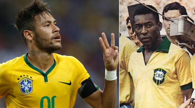 Neymar hizo lo que Pelé no pudo: marcó cuatro goles con Brasil - 1