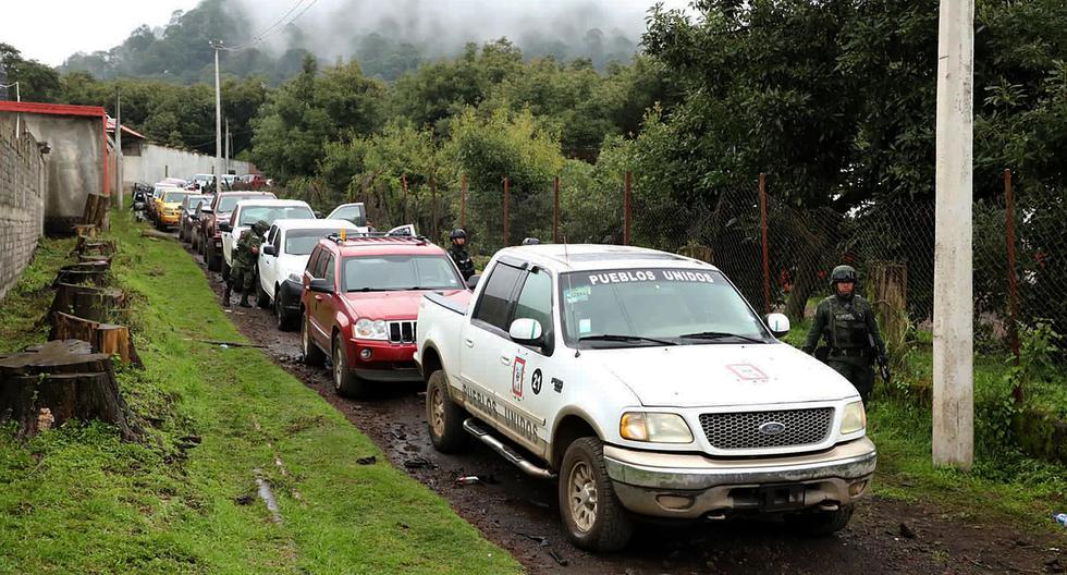 Un operativo contra el cártel Pueblos Unidos en el municipio Salvador Escalante, ewn Michoacán, México. (EFE/ Secretaría de Seguridad Pública de Michoacán).