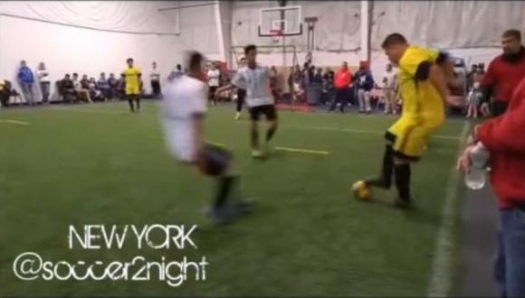 ¿El ex jugador Ronaldo exhibe su fútbol en Nueva York? [VIDEO]