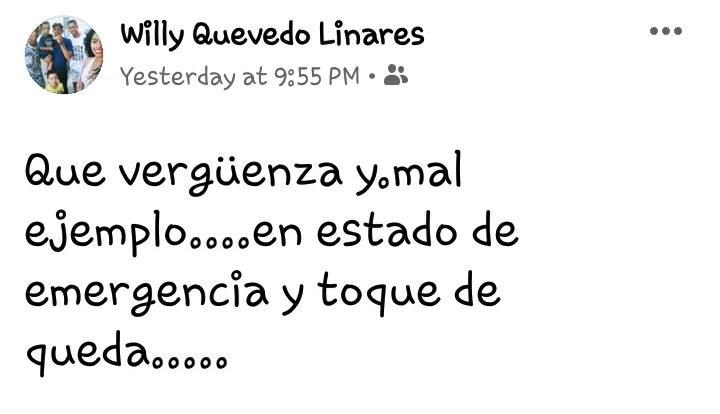 Papá de Quevedo estalló en redes sociales. (Captura)