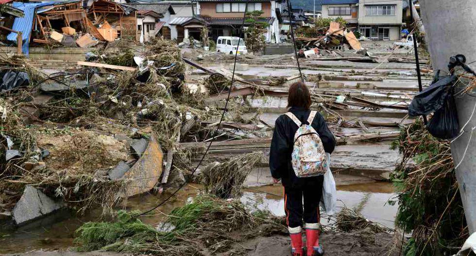 Vista de la devastación causada por el tifón Hagibis en Japón. (Foto: Kazuhiro NOGI / AFP)