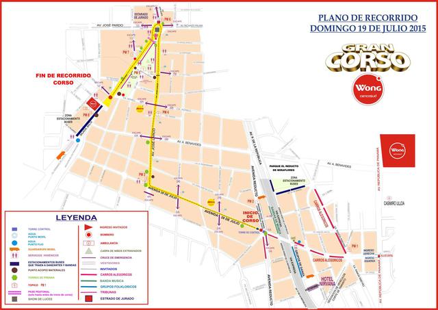 Corso de Wong recorrerá estas calles de Miraflores [MAPA] - 2