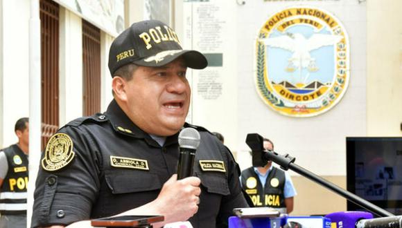 El general Óscar Arriola, jefe de la Dirincri y vocero de la Policía, dio detalles sobre la captura de alias 'Cusi' y otras seis personas vinculadas con las protestas violentas en Ayacucho | Foto: Ministerio del Interior