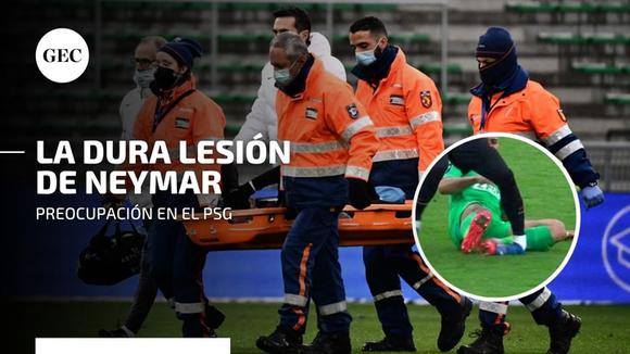 PSG: Neymar rompió en llanto tras dura lesión en el tobillo izquierdo