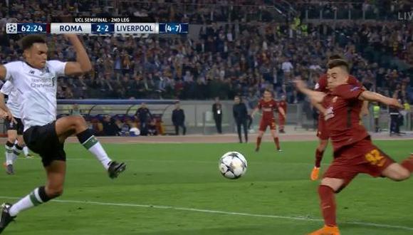 Liverpool vs. Roma: el penal para los italianos que no se pitó | FOTO: Captura de Video