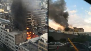 Cercado de Lima: reportan incendio en sótano de edificio [VIDEO]