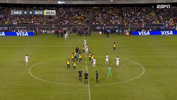 Hechos inaceptables: el amistoso entre México vs. Ecuador se paralizó por cánticos discriminatorios. (Foto: Captura de ESPN)