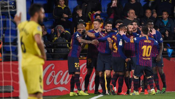 Barcelona logró un agónico empate 4-4 en el campo del Villarreal de la mano de Lionel Messi. (Foto: AFP)