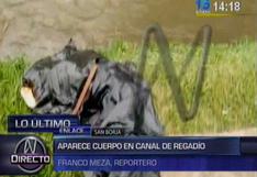 San Borja: Hallan cadáver de hombre en canal de regadío (VIDEO)
