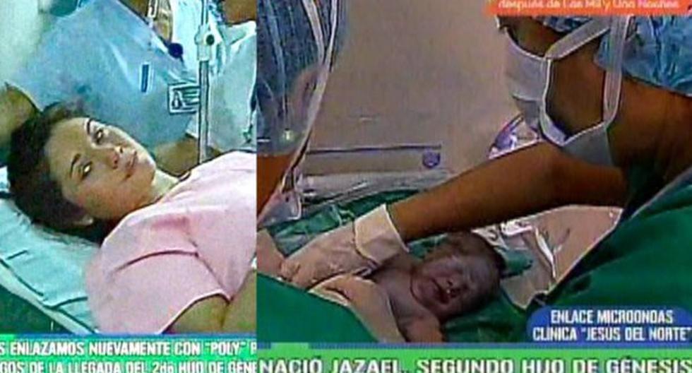 Génesis Tapia dio a luz al pequeño Jazael. (Foto: Captura Latina)