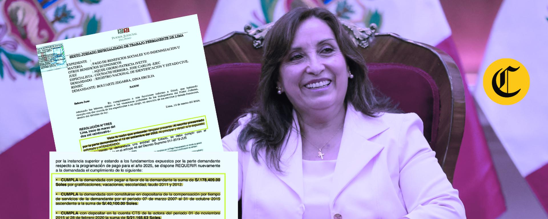 Dina Boluarte y Reniec: La historia del juicio por el que la presidenta cobrará casi S/240 mil del Estado