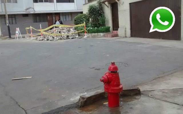 WhatsApp: hidrante en mal estado desperdicia agua hace días - 1