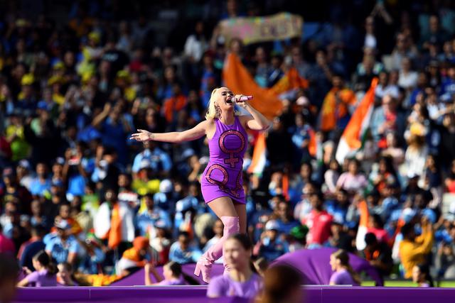 Katy Perry, en marzo pasado, durante la final de la "Copa Femenina Mundial de cricket". La cantante participará por primera vez en el Tomorrowland.  (Foto: William WEST / AFP) /