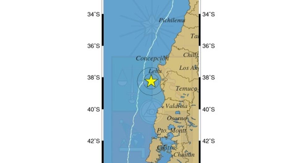 Sismo de 5 grados de magnitud Richter estremece región chilena del Bíobío. (Foto: sismologia.cl)