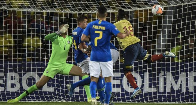 Colombia y Brasil igualaron 1-1 por la primera fecha del cuadrangular final del Preolímpico Sub 23 [Foto: AFP]