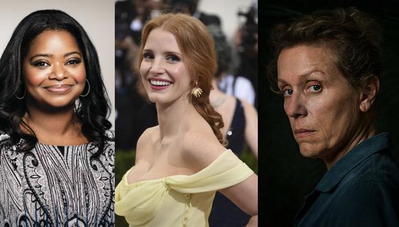 Octavia Spencer, Jessica Chastain y Frances McDormand, tres mujeres que han representado, en distintos momentos, la lucha por la igualdad en la industria cinematográfica más grande del mundo: Hollywood (Fotocomposición: EC)