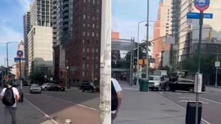 Nueva York es testigo de una persecución automovilística para robar 20.000 dólares | VIDEO