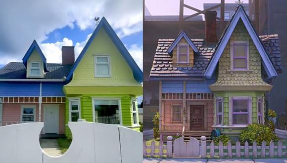 La construcción de la casa similar a la de “Up” duró cuatro años. | Composición: TikTok / Disney
