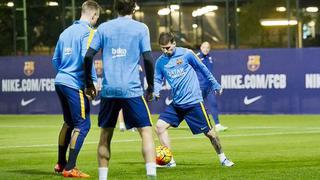 Lionel Messi entrenó sin problemas a cinco días del clásico