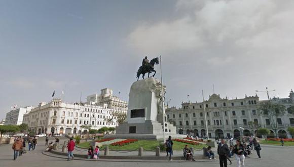 La Plaza San Martín fue inaugurada por el presidente Augusto B. Leguía el 27 de julio de 1921. (Foto: Google Maps)