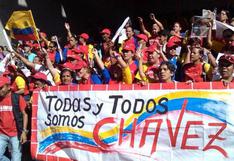 Hugo Chávez recibió un masivo respaldo del oficialismo venezolano y sus seguidores