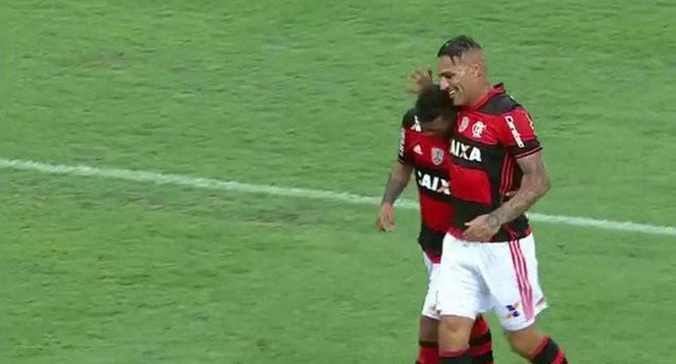 Miguel Trauco se estrenó como goleador del Flamengo en la Copa Libertadores. (Foto: Captura)