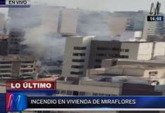 Lima: incendio se registró en una vivienda de Miraflores