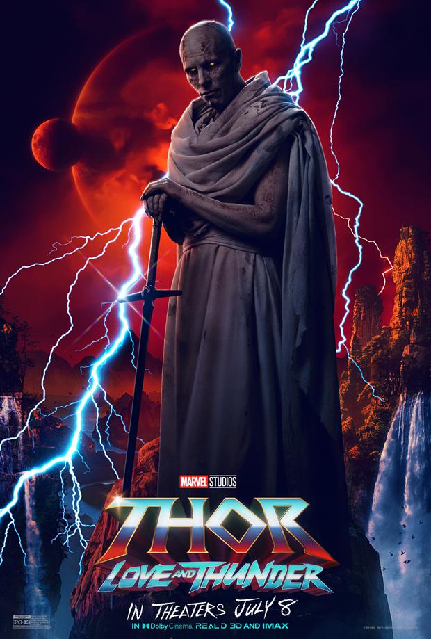 Christian Bale as Gorr on the character's official poster.