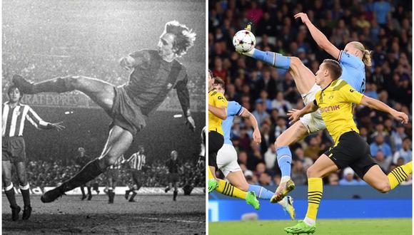 Pep Guardiola comparó el gol de Erling Haaland con el de Johan Cruyff. (Foto: Composición/EFE)