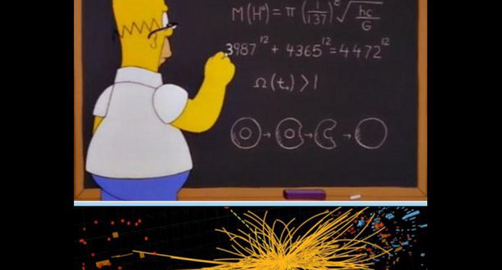 Homero y la fórmula parecida al bosón de Higgs. (Foto: Dailymail)