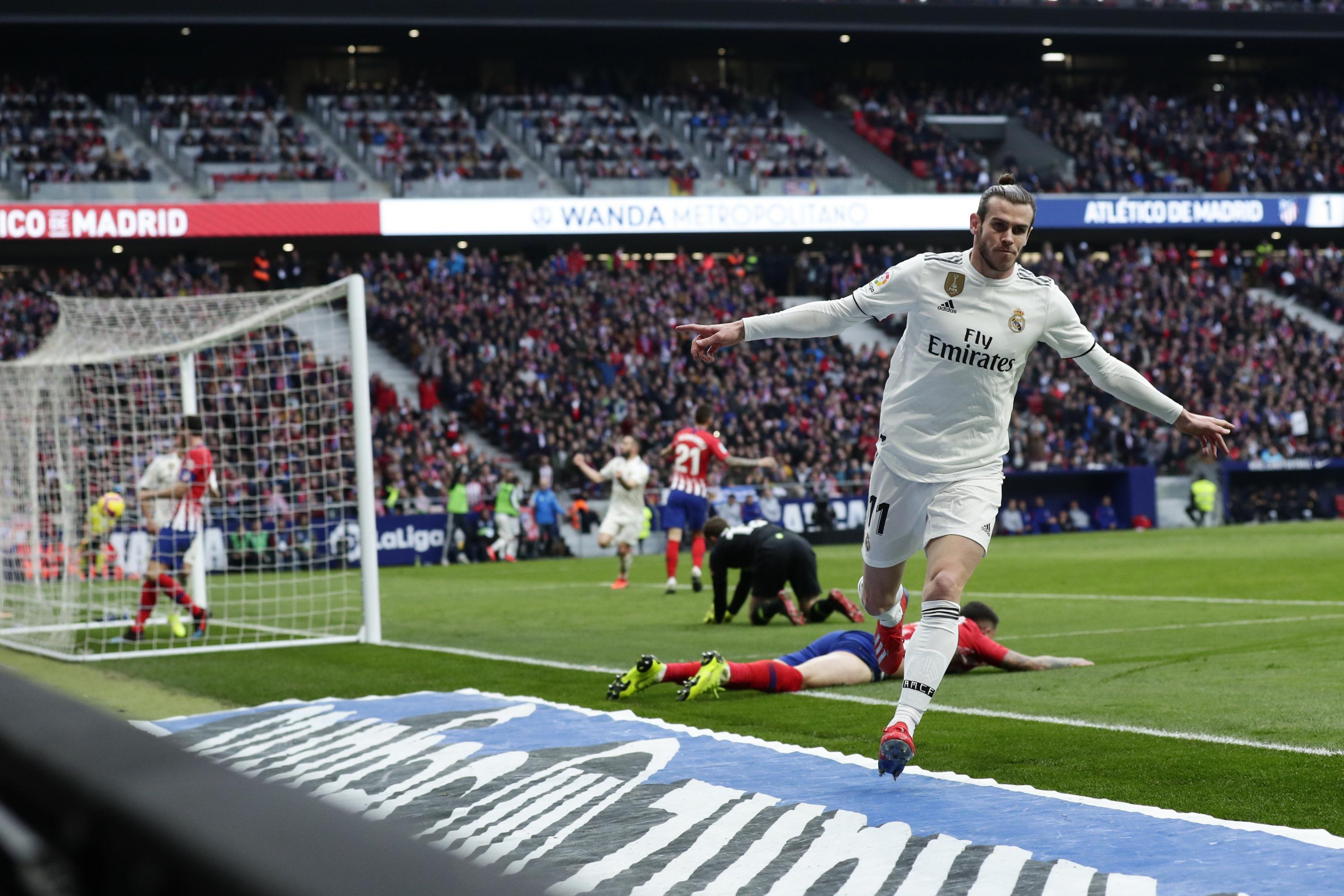 Real Madrid vs. Atlético Madrid: Bale selló el derbi con golazo y controversial festejo. (Foto: AFP/Reuters/AP)